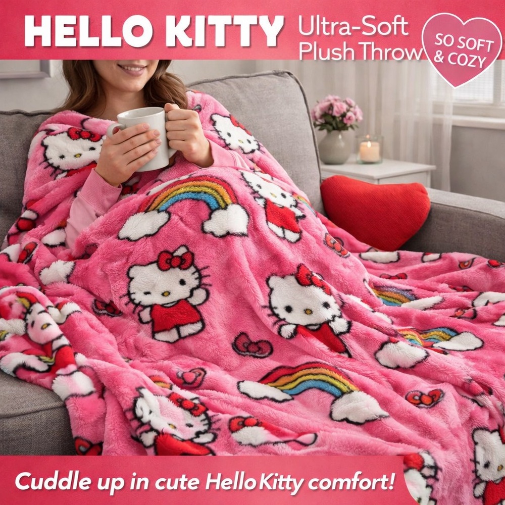 Northwest Pink Faux Fur Throw Blanket